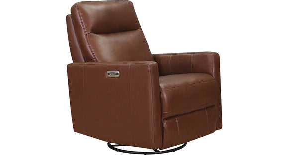 Ashby Power Headrest Swivel Glider Leather Recliner