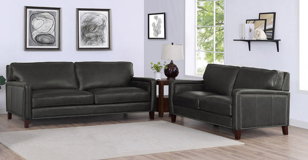 Beacon Leather Sofa Collection, Quartz Gray