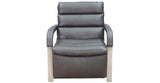 Carter Leather Chair, Quartz Gray