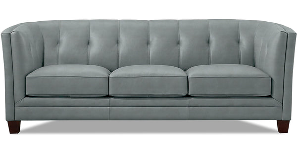 Albion Leather Sofa Collection, Slate Gray