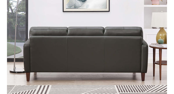 Mavis Leather Sofa Collection, Steel Gray