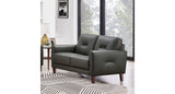 Mavis Leather Sofa Collection, Steel Gray