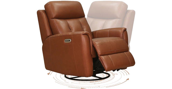 Torino Power Headrest Swivel Glider Leather Recliner