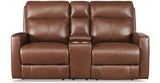 Brown Leather Loveseat