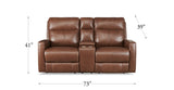 Brown Leather Loveseat