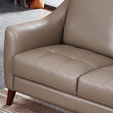 Ersa Leather Sofa Collection, Taupe Brown